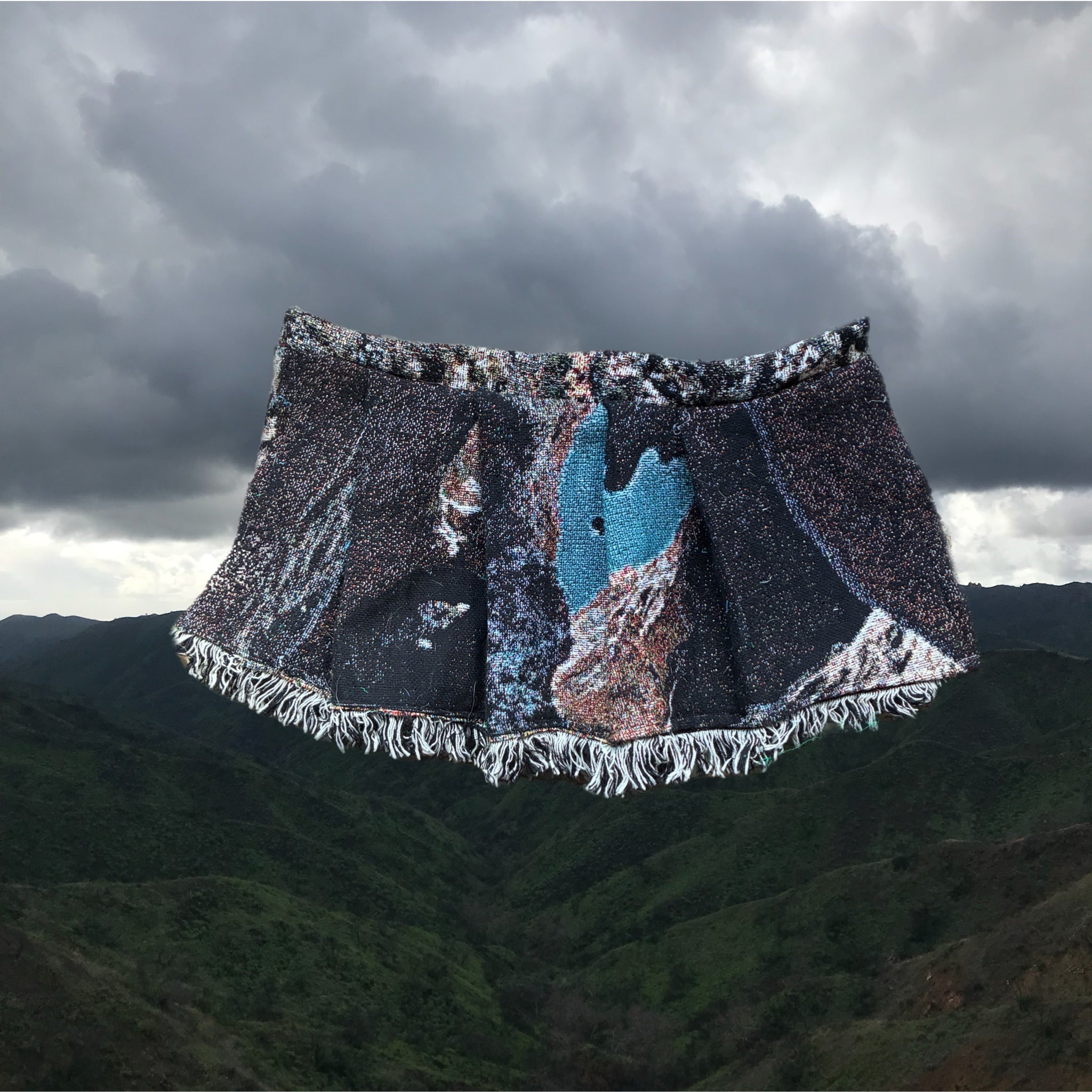 Sandstone Pleated Mini Skirt