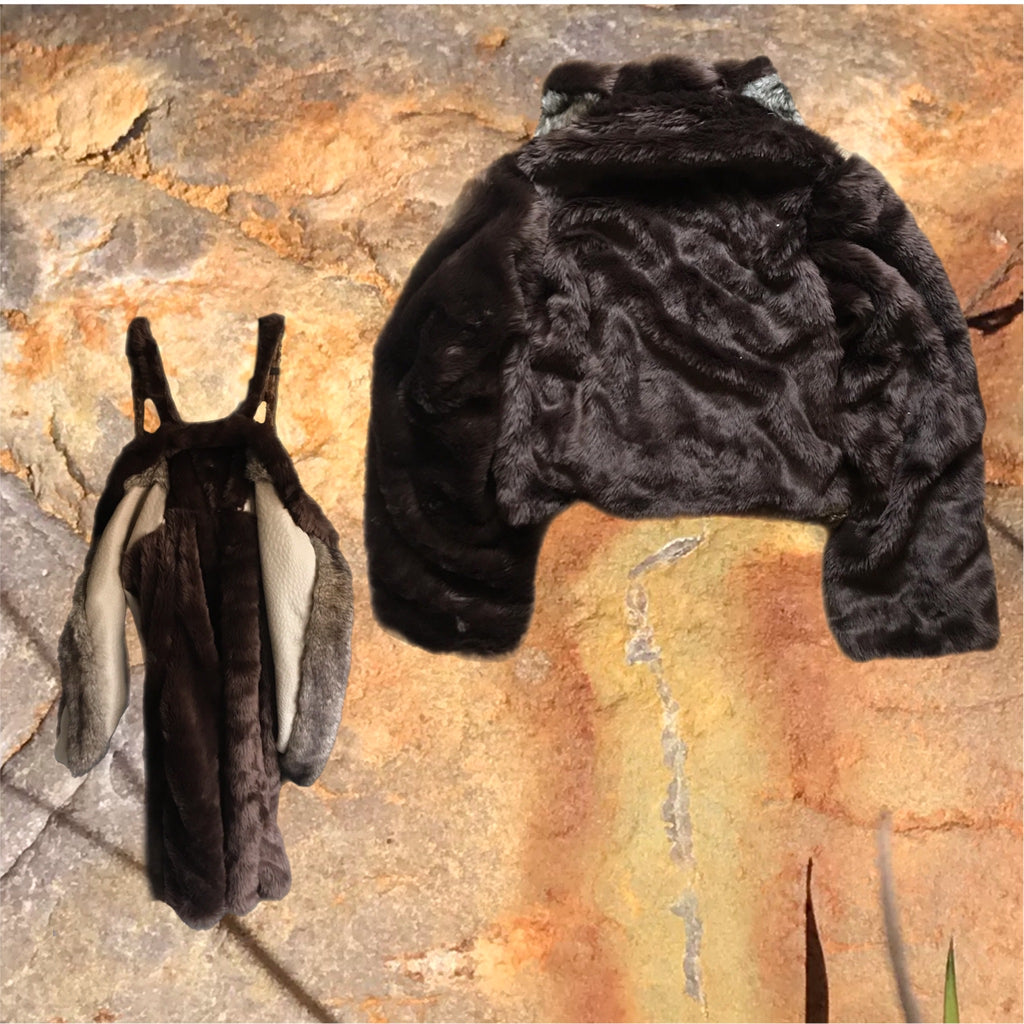 Faux Fur Backpack Coat