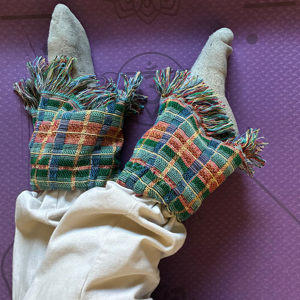 Plaid Blanket Leg Warmers