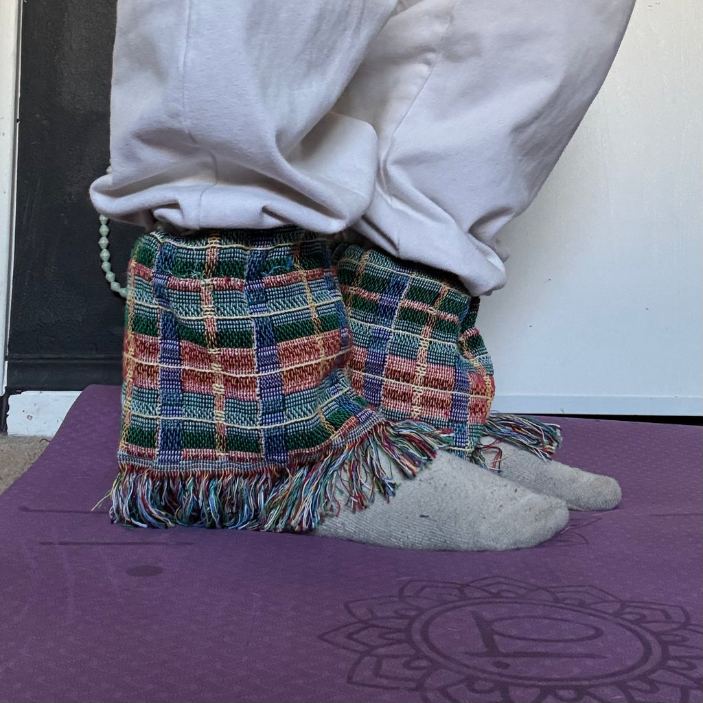 Plaid Blanket Leg Warmers