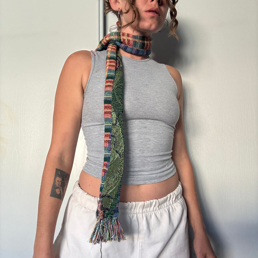 Skinny Plaid Blanket Scarf