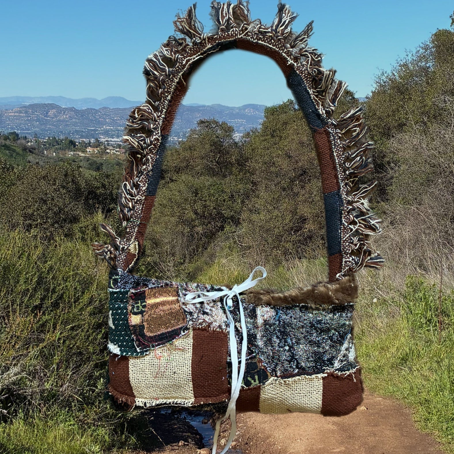 Patchwork Blanket Crossbody Tote Bag